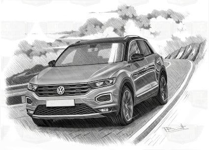VW T-ROC SEL Light Mid with Black Roof'17